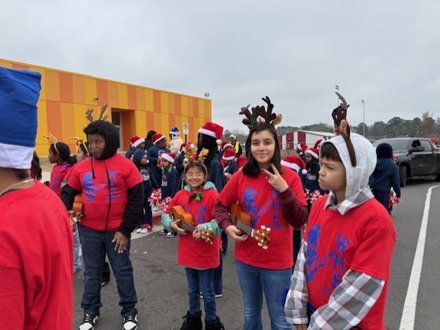 WHE students marching in parade!