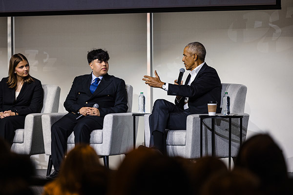 JA Fair Students Participate in Town Hall at Crystal Bridges with President Obama