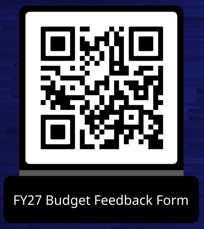 Image of QR Code for Budget Feedback
