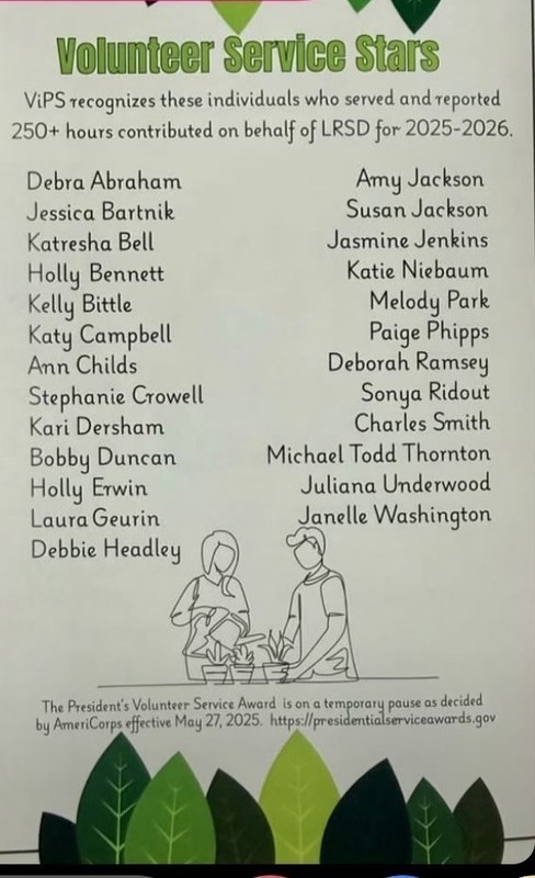25-26 vips volunteer service stars recipient list
