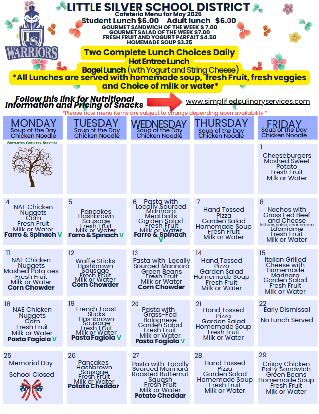 May Cafe Menu 
