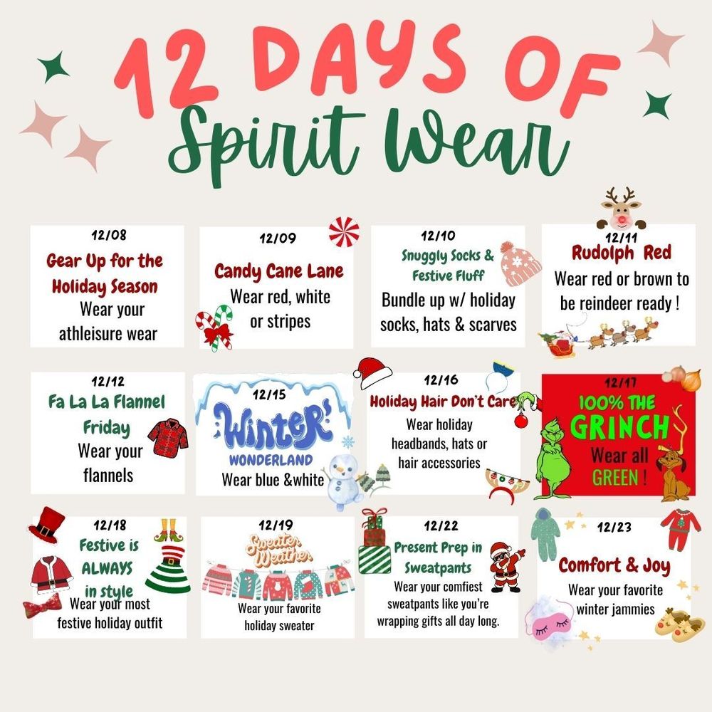 12 Days of Spirit Wear