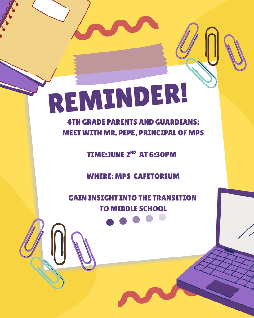 4th Grade Parent Reminder!