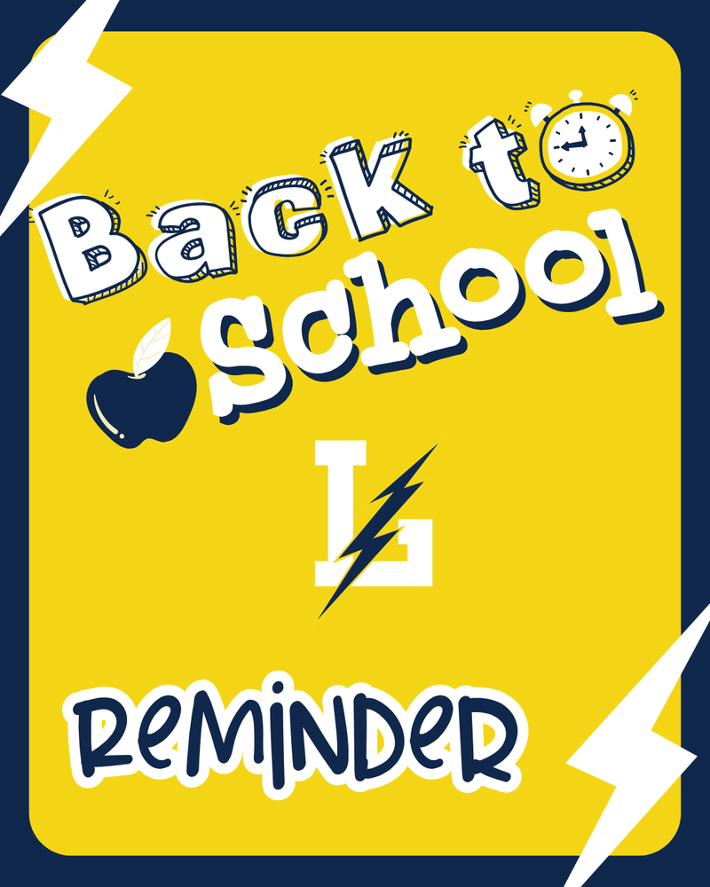 Back to School Reminder