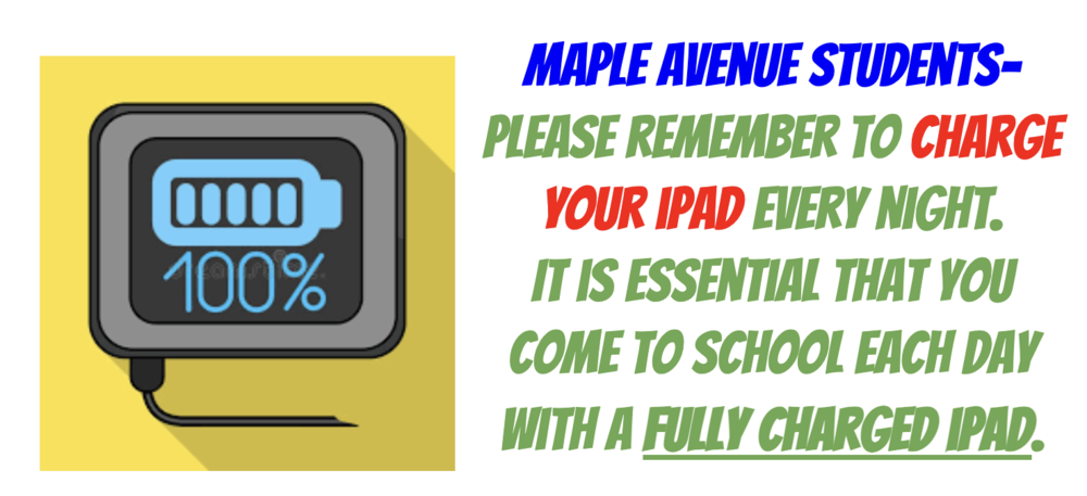 Reminder to charge iPad