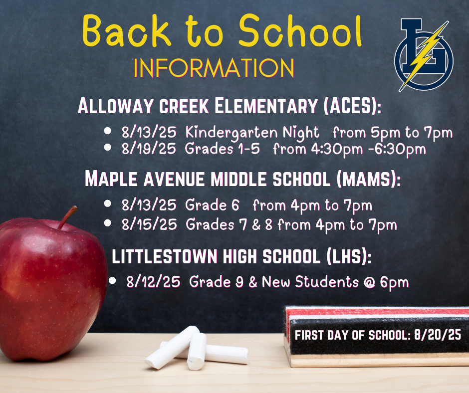 Back to School Information