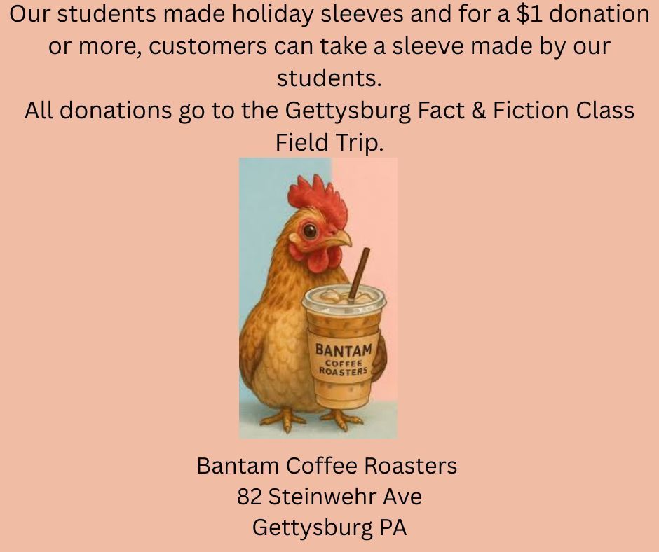 Sleeve Fundraiser- Gettysburg Bantam Coffee Roasters
