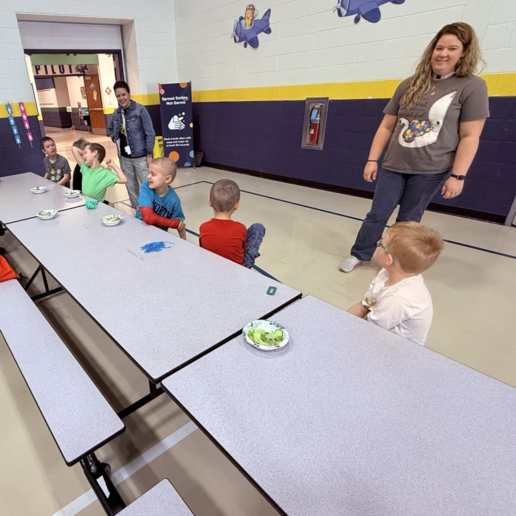 Great day for kindergartners to enjoy some home grown lettuce from Mr. Laughlin and his STEM students!