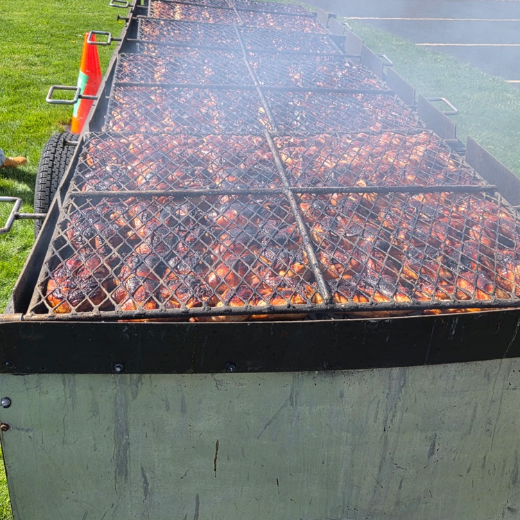 The chicken is cooking, the games and book fair are in full swing! Come get lunch and have some fun. Now until 2pm! 