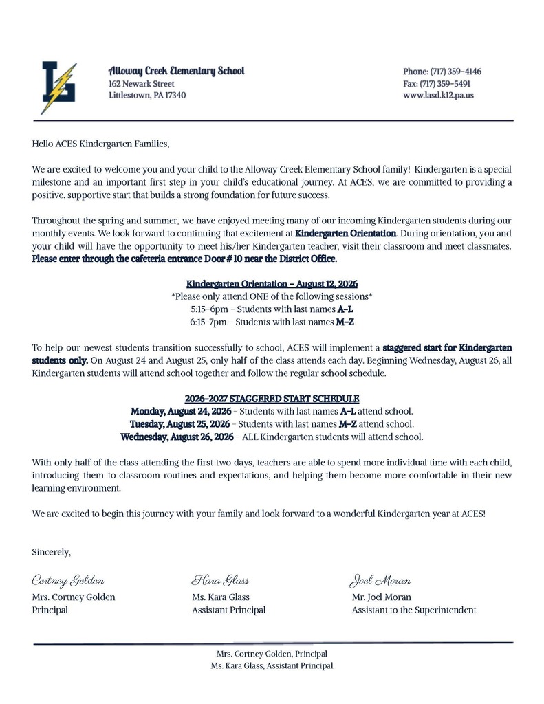 Parent letter