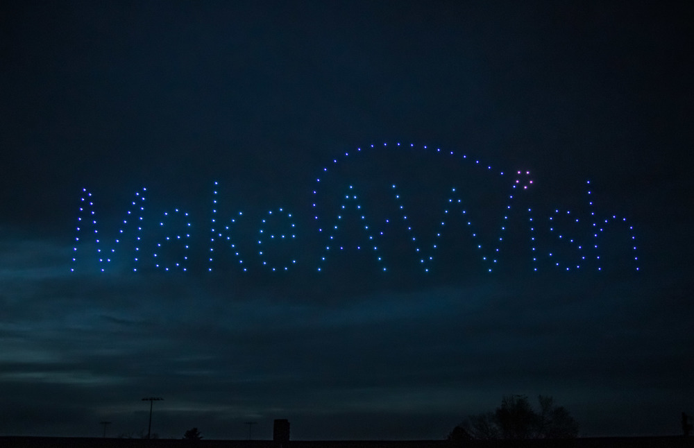 The MAD Week drone show was a commemorates the week and Ingrid. Photo by Javion Moore