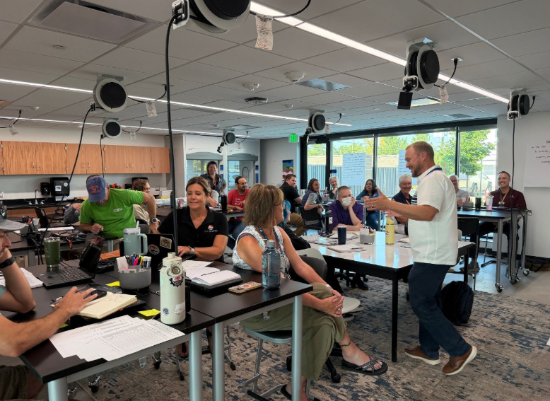 Teachers and staff gathered at the EPIC Campus for a collaborative workshop focused on student success and innovative learning strategies.