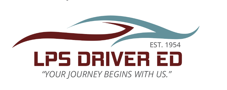 Logo for LPS Driver Ed indicating your journey begins with us est. 1954