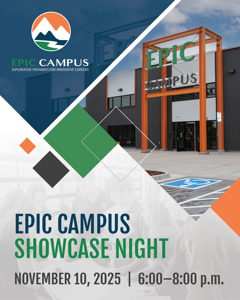Graphic for EPIC Campus Showcase Night on November 10. All event details are in the accompanying text.