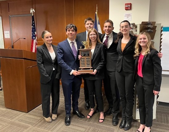 Picture of LHS students who one first place at the Arapahoe County Mock Trial competition