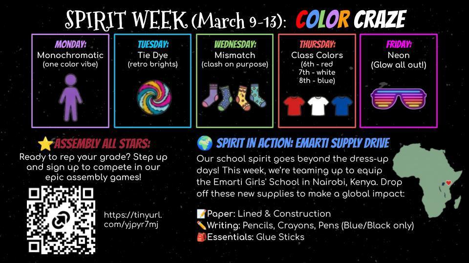 Spring Spirit Week Flyer - Black (3)