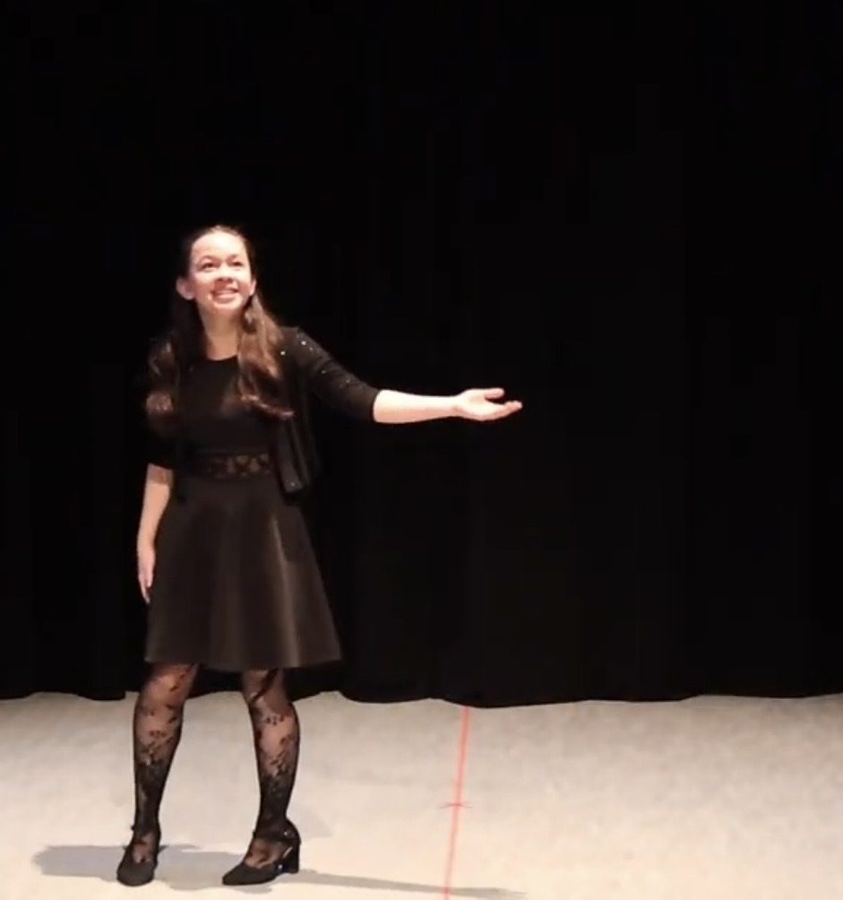 Picture of LHS student Victoria Chang-Nunley during CO Shakespeare competition