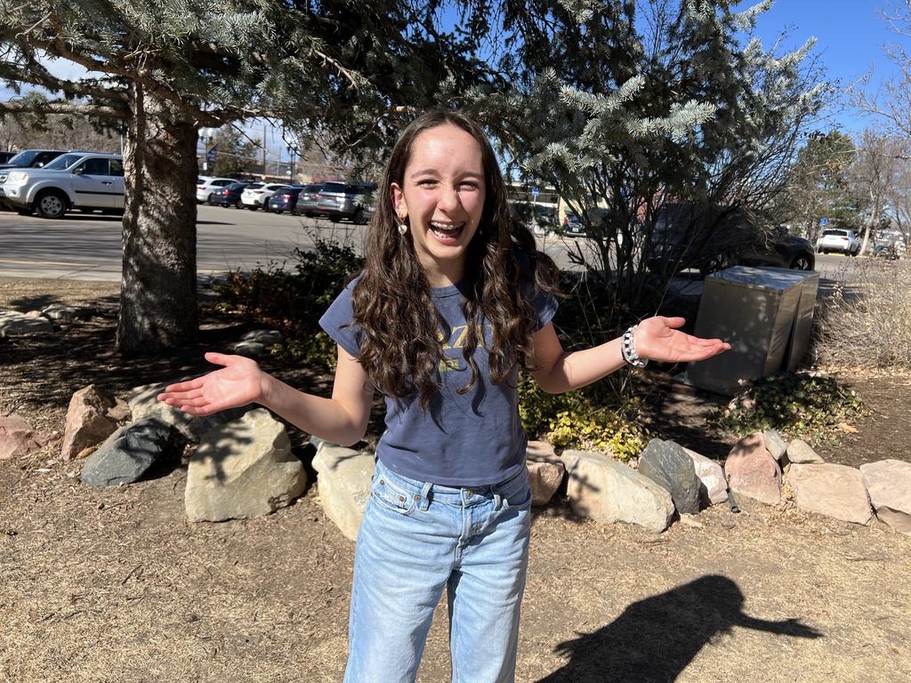 Picture of  Mac Vasquez, LHS Early High School student excited about winning her award