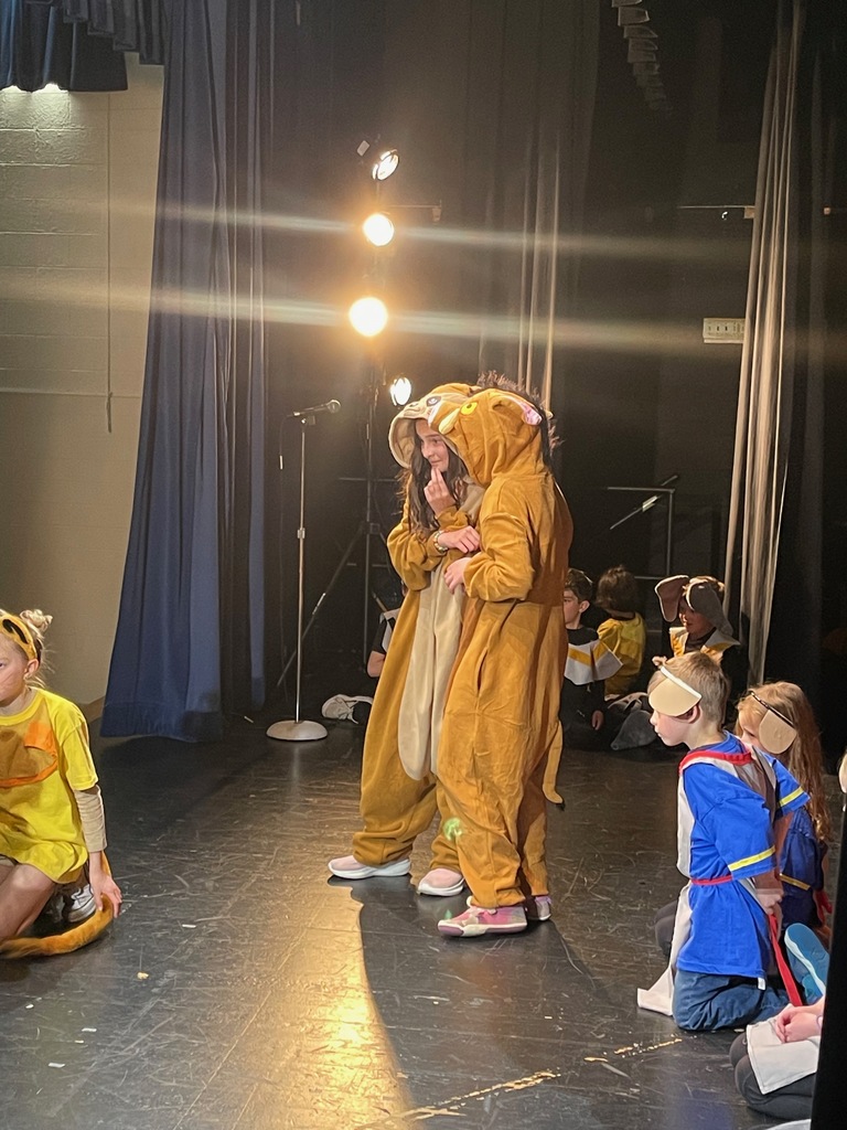LPS Elementary Students preparing for their performance of Lion King