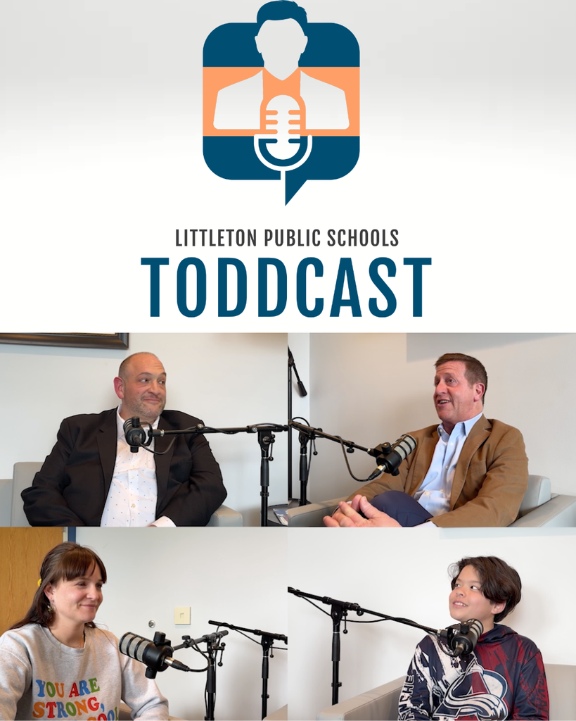 Three people sit in chairs, facing microphones. Above them is the "Toddcast" logo. A man sits on the left.