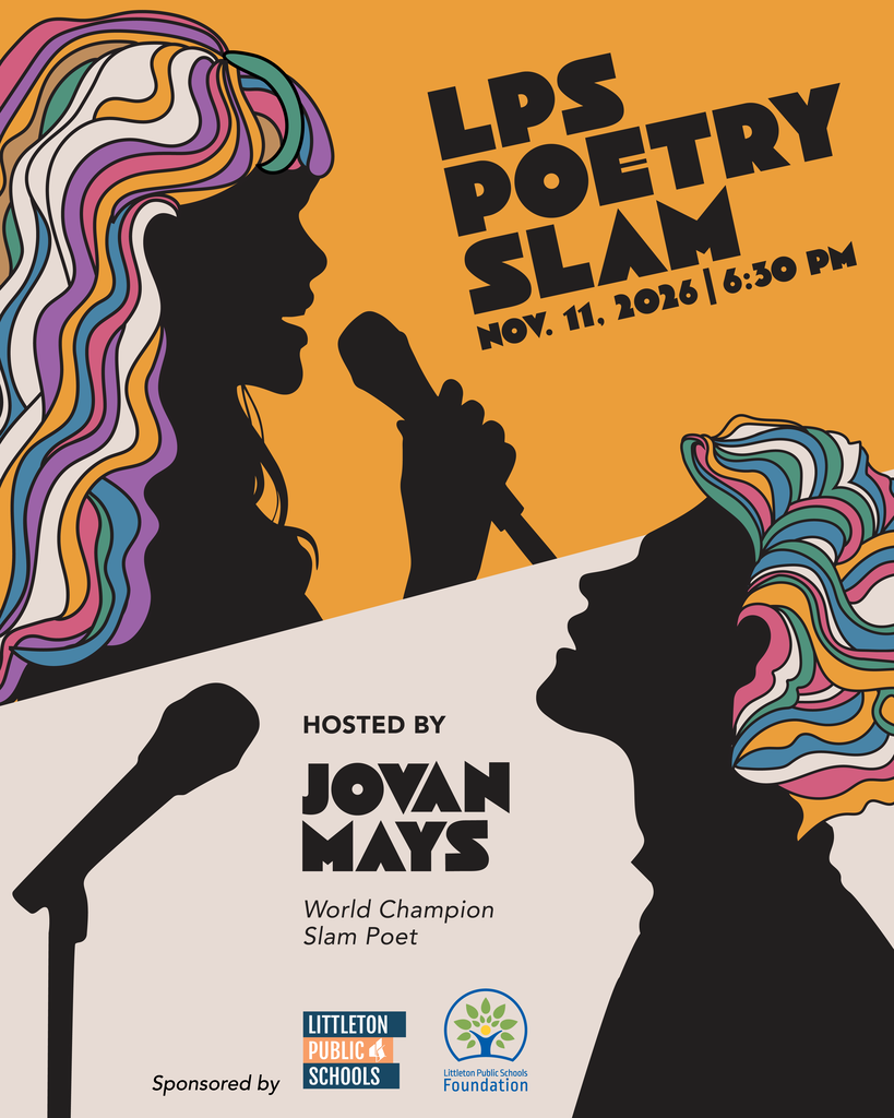 LPS Poetry Slam graphic for Nov. 11, 2026 at 6:30 PM, hosted by Jovan Mays. Sponsored by LPS and LPS Foundation.