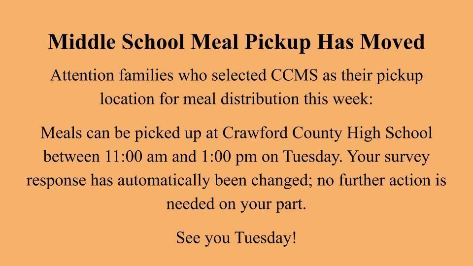 Meal Distribution Change