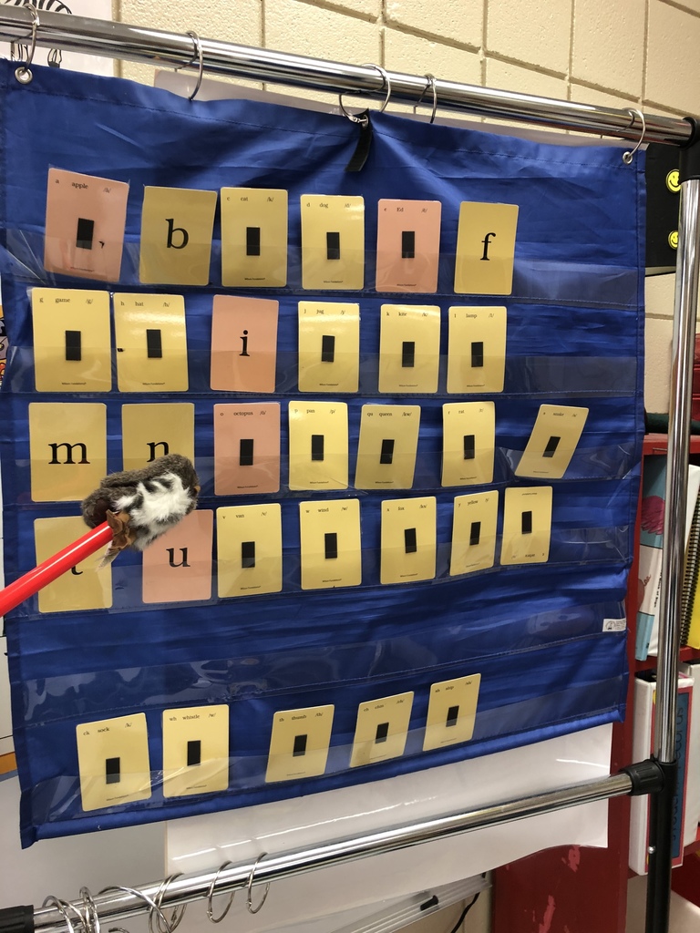 We use our small sound cards to review the letter and sounds each day.