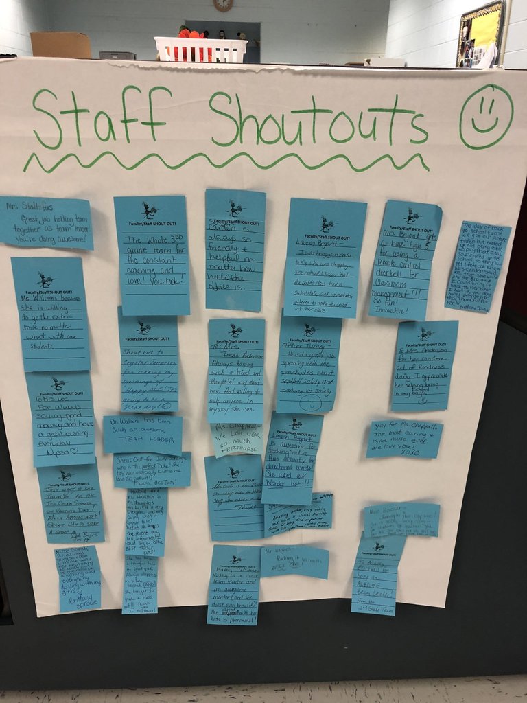 Staff Shoutouts