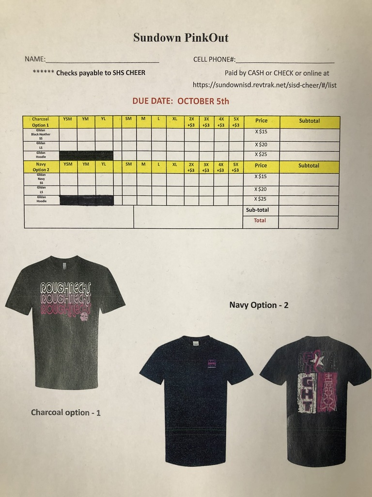Pink Out Gear - SHS Cheer