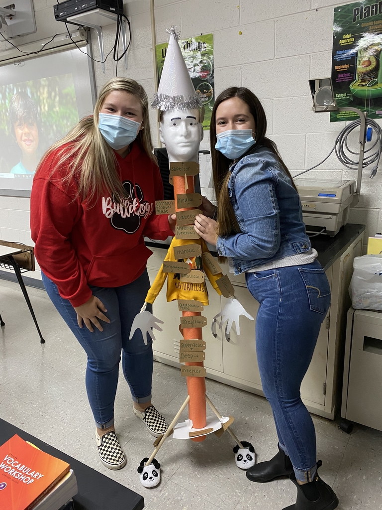 Students with their Anatomy project