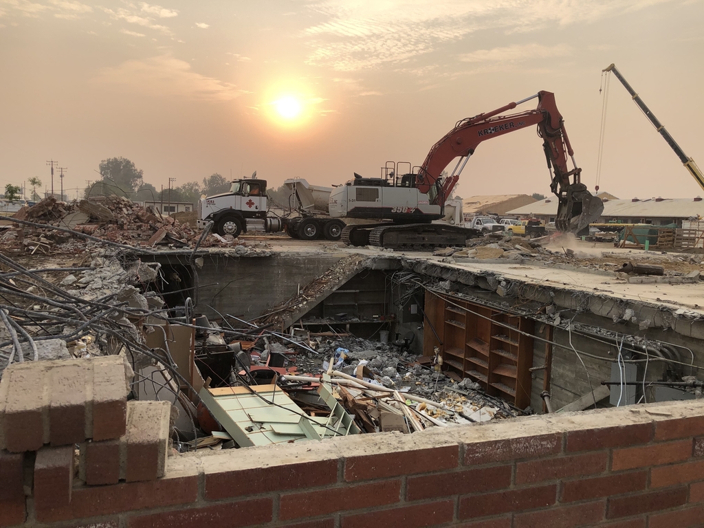 Demolition of administration building 