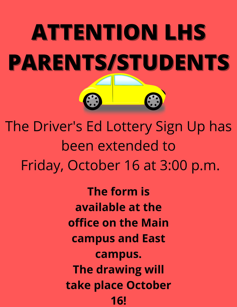 DRIVERS ED LOTTERY SIGN UP EXTENDED