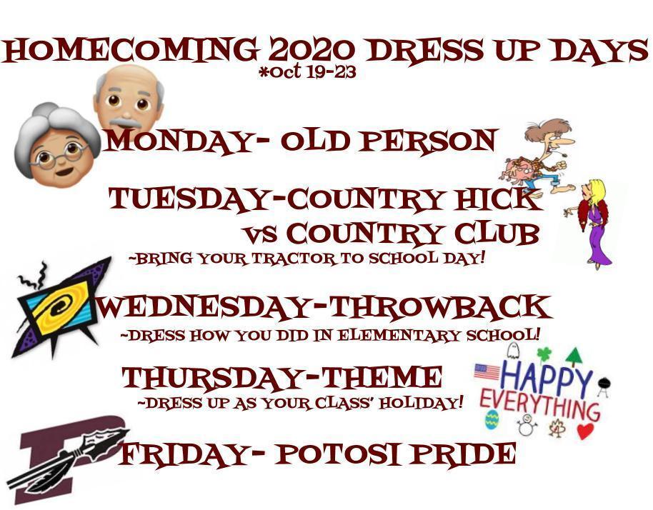 Hoco 2020 Dess Up Days