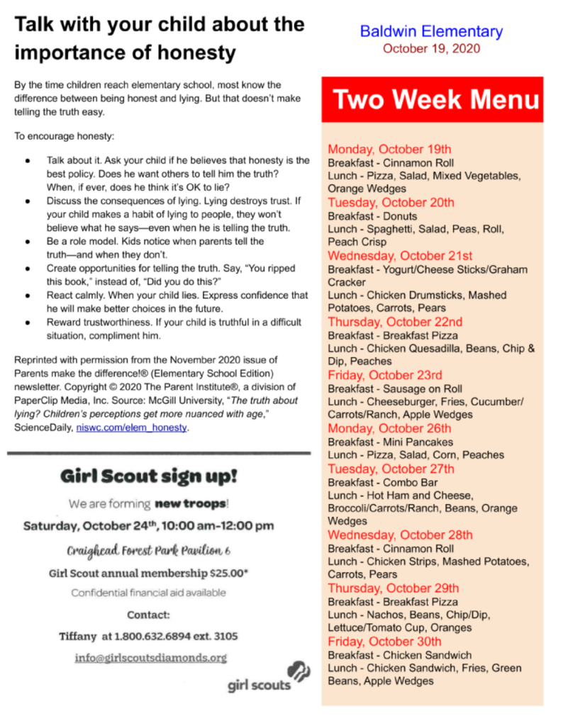 Newsletter 10/19/20