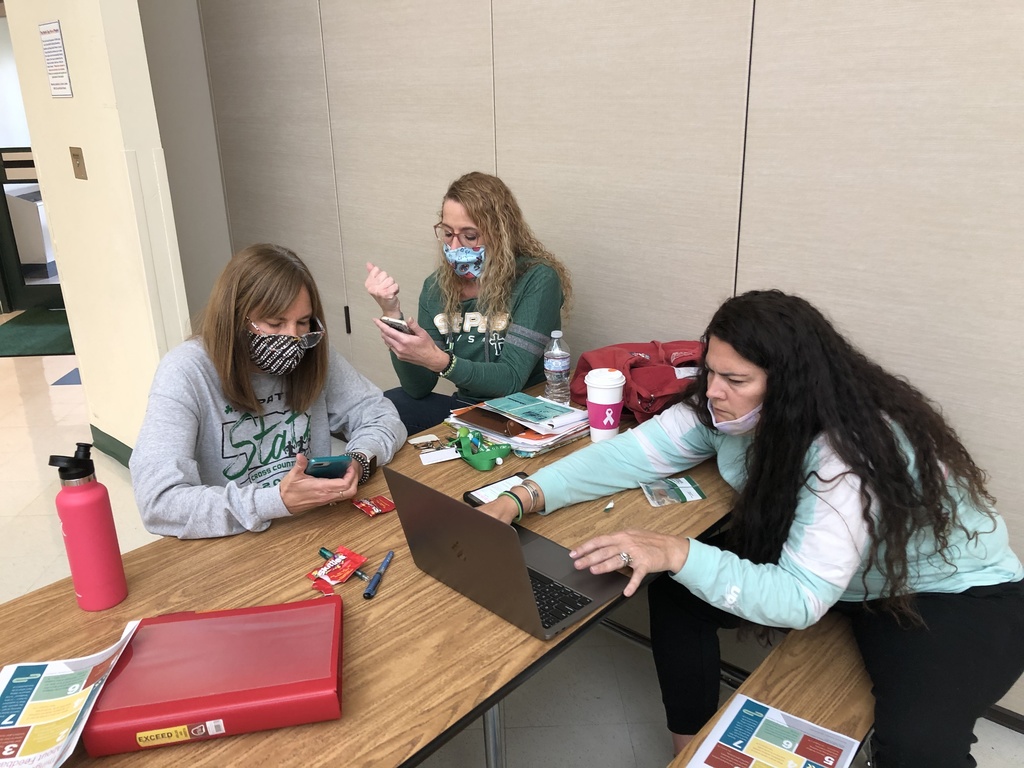 North Platte Catholic Staff Participating in a Scavenger Hunt