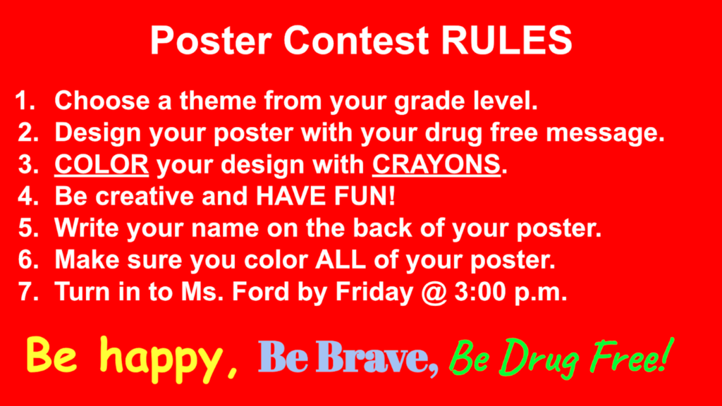 Red Ribbon Week Poster Contest