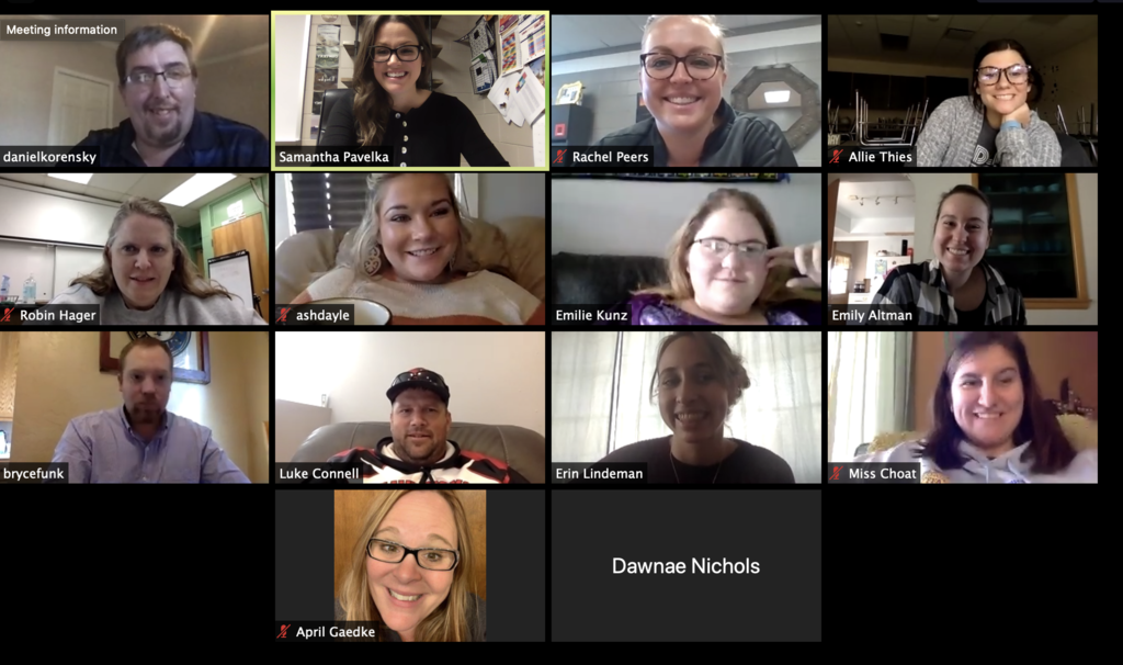 New Teacher Academy - Zoom Snapshot