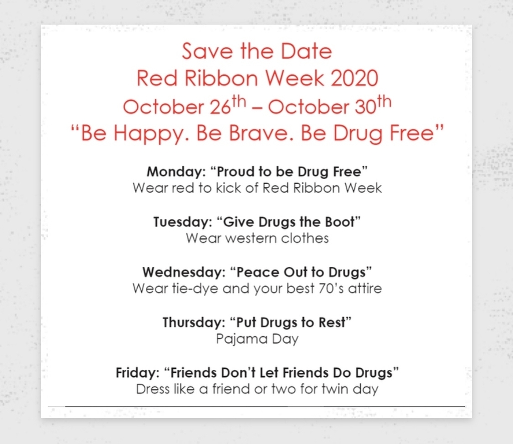 Red Ribbon Week this week!