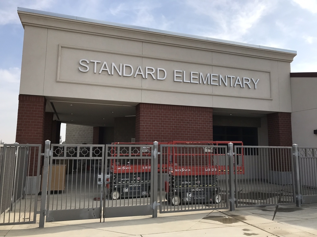 Signage in front of school