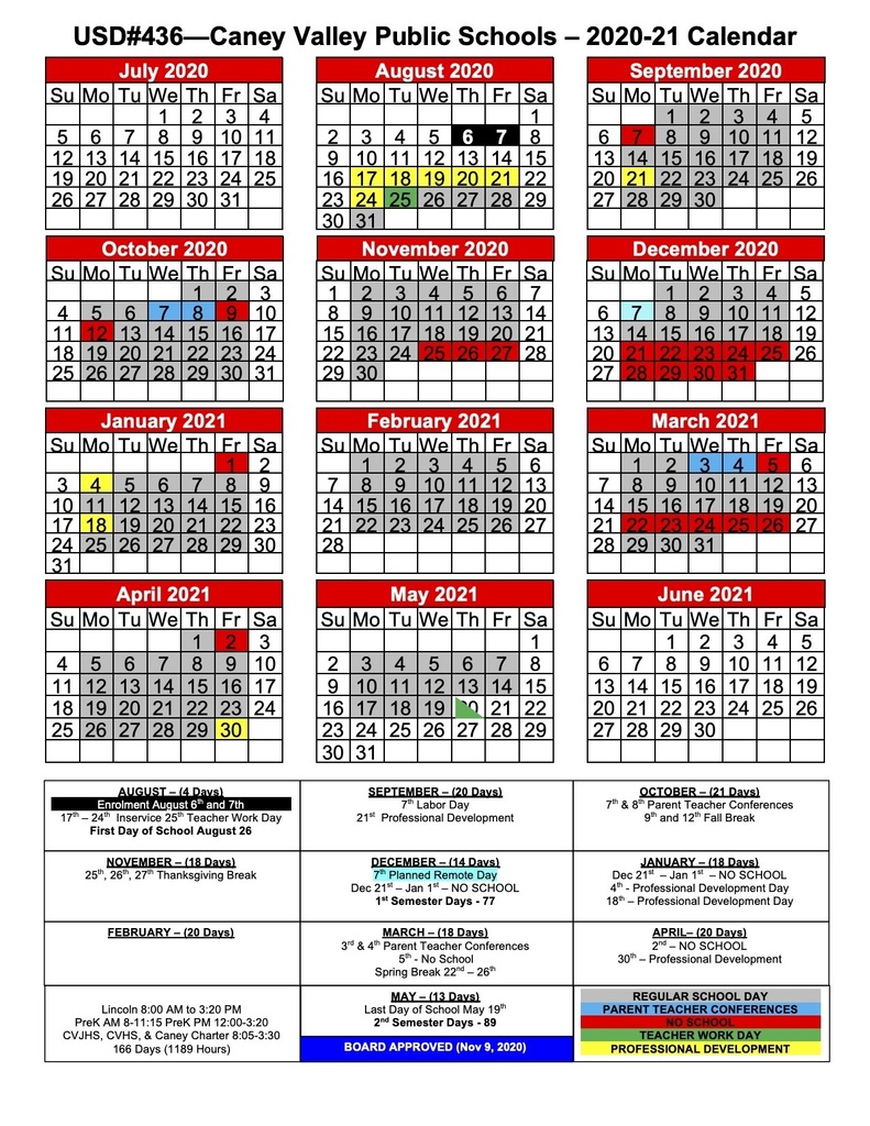 Nov 2020 Calendar Change