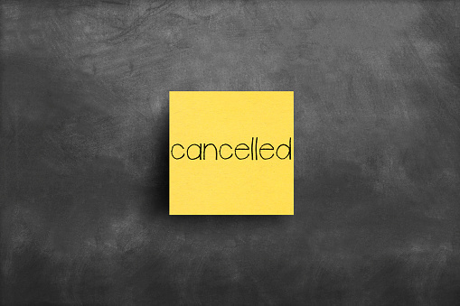 Cancelled sticky note