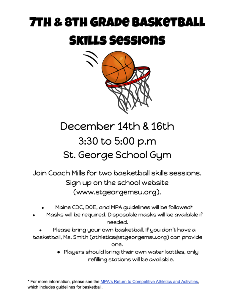 Basketball Skills Session Flyer