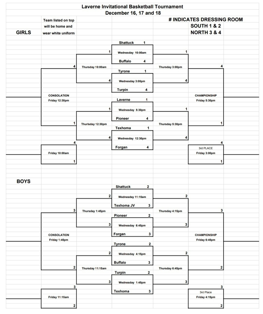Laverne Tournament Brackets
