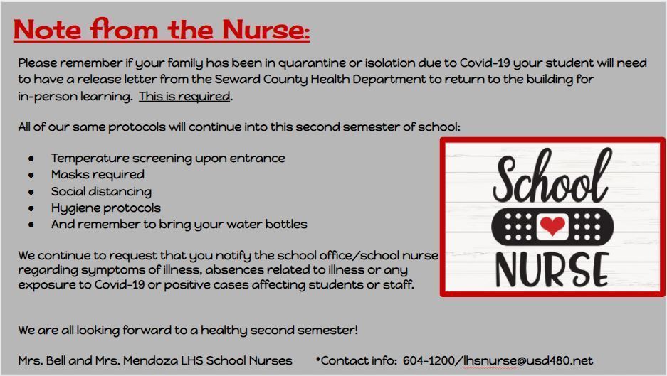 school nurse signs