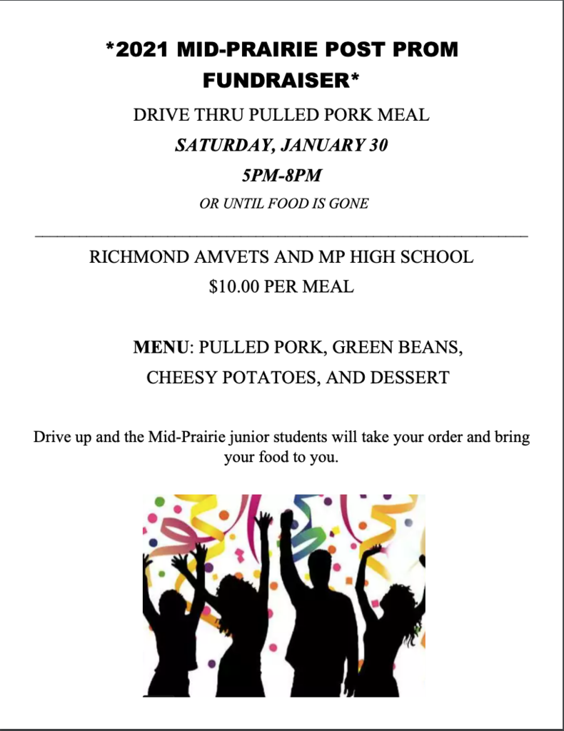 post prom fundraiser meal