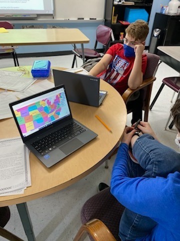 Fifth grade was expanding their vocabulary and geography skills at Roosa Elementary!