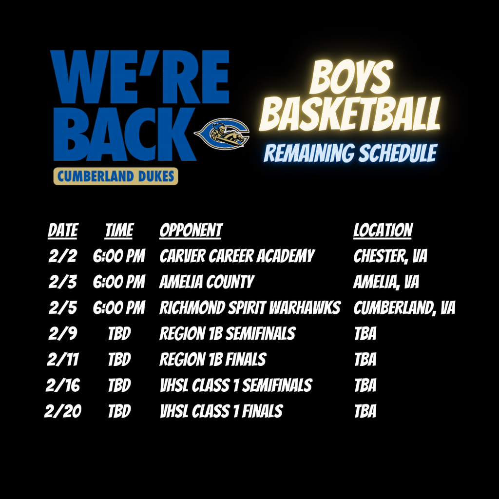 Boys Basketball Schedule 