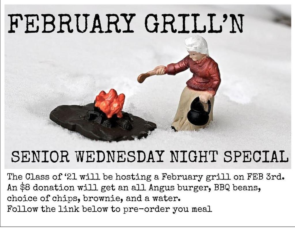 Senior Wednesday night meal - Feb 3rd