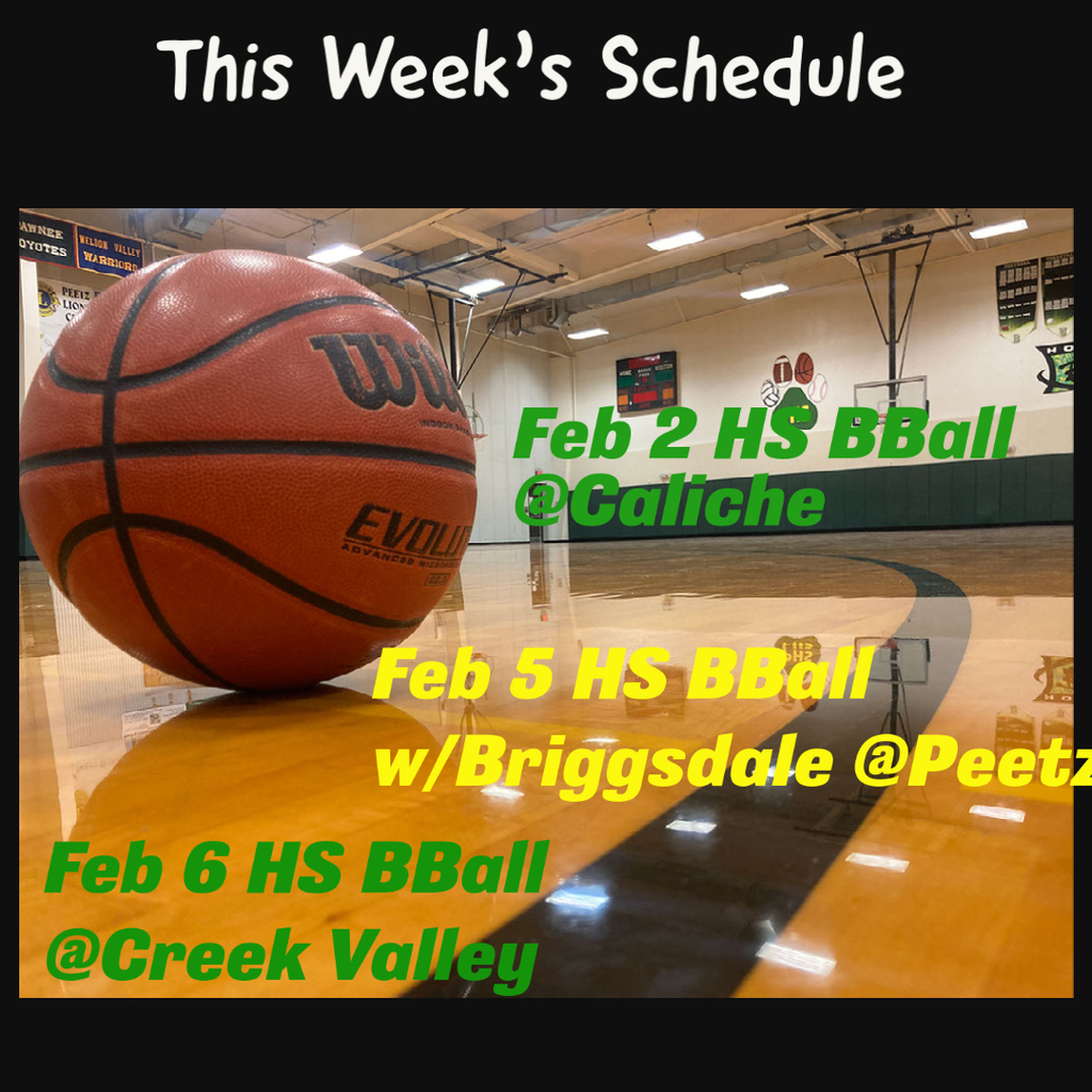 This Weeks Schedule