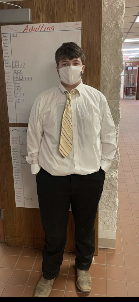 Kaden Mings interviewed for a farmhand position. 